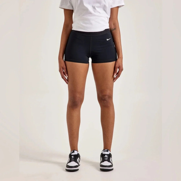 NIKE MID-RISE MESH-PANELED SHORTS black fn3336-010 L - Picture 2 of 10